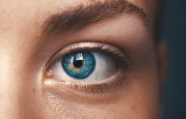 Close-up of a human eye — representing Senseye's eye-based diagnostic approach
